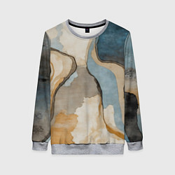 Женский свитшот Абстракция с песком и водой