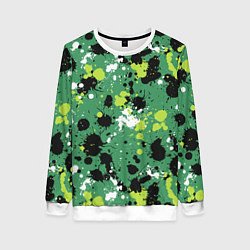 Женский свитшот Кляксы на зелёном