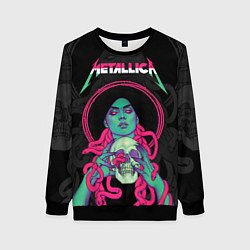 Свитшот женский Metallica - witch with the skull, цвет: 3D-черный