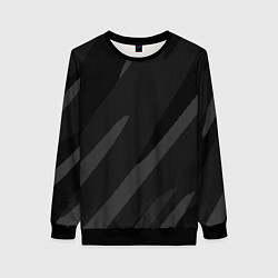 Женский свитшот Чёрно-серый абстрактный полосы