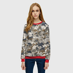 Свитшот женский Светлый камуфляж, цвет: 3D-красный — фото 2