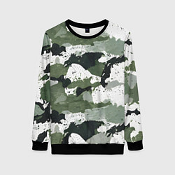 Женский свитшот Зеленый фактурный камуфляж