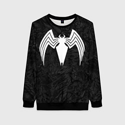 Женский свитшот Знак венома с текстурой симбиота