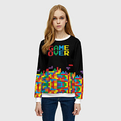 Свитшот женский Game over, цвет: 3D-белый — фото 2