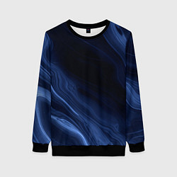 Женский свитшот Тёмный синий абстракция дымчатый