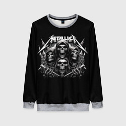Свитшот женский Metallica - four skulls, цвет: 3D-меланж