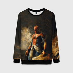 Свитшот женский Spider man poster, цвет: 3D-черный