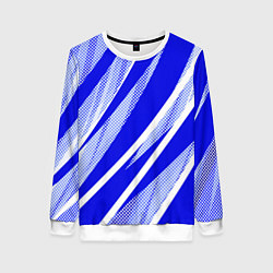 Женский свитшот Абстрактный синий полосатый