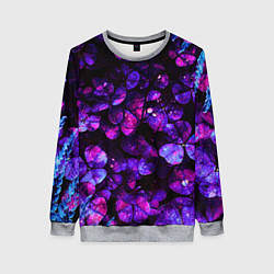 Женский свитшот Флуоресцентные цветы