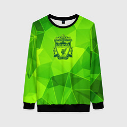 Свитшот женский Liverpool green poly, цвет: 3D-черный