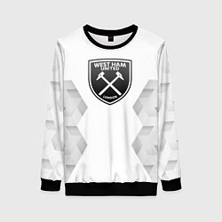 Свитшот женский West Ham white poly, цвет: 3D-черный