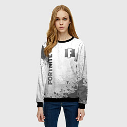 Свитшот женский Fortnite - white gradient вертикально, цвет: 3D-черный — фото 2