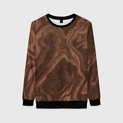 Женский свитшот Коричневый абстракция в точку