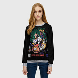 Свитшот женский Earth worm Jim - super retro gaming, цвет: 3D-меланж — фото 2