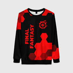 Женский свитшот Final Fantasy - red gradient вертикально
