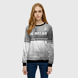 Свитшот женский AC Milan - grey gradient посередине, цвет: 3D-черный — фото 2