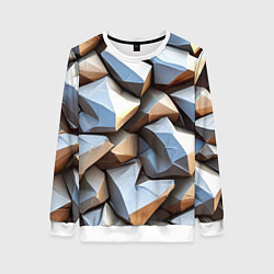 Женский свитшот Каменно металлическая абстракция