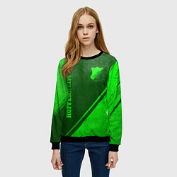 Свитшот женский Hoffenheim - green gradient вертикально, цвет: 3D-черный — фото 2