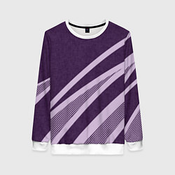 Женский свитшот Фиолетовый абстрактный с полосой
