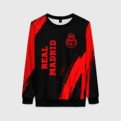 Женский свитшот Real Madrid - red gradient вертикально