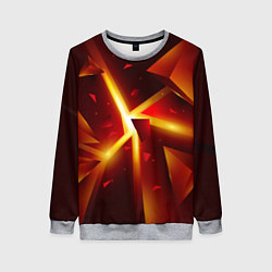 Женский свитшот Трехмерный взрыв неоновых плит абстракция