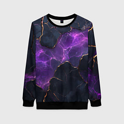 Женский свитшот Фиолетовый разлом с молниями