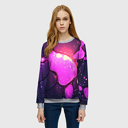 Свитшот женский Розовая текстура разлом плит, цвет: 3D-меланж — фото 2