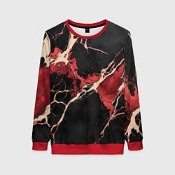 Женский свитшот Красно-черная потертая текстура