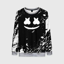 Свитшот женский Marshmello брызги красок, цвет: 3D-меланж