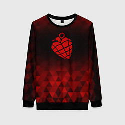Свитшот женский Green Day red poly, цвет: 3D-черный