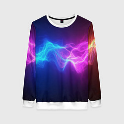 Женский свитшот Звуковая волна неоновый узор