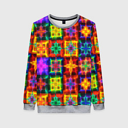 Женский свитшот Неоновое стекло абстракция