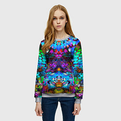 Свитшот женский Абстракция стекло узор, цвет: 3D-меланж — фото 2