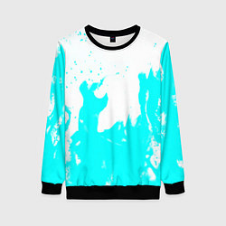 Женский свитшот Голубой огонь текстура