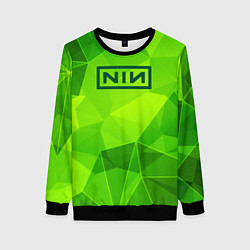 Свитшот женский Nine Inch Nails green poly, цвет: 3D-черный