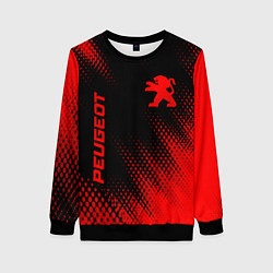 Женский свитшот Peugeot - red gradient вертикально