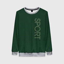 Женский свитшот Sport тёмно-зелёный текстурный