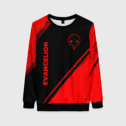 Свитшот женский Evangelion - red gradient вертикально, цвет: 3D-черный