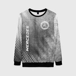 Женский свитшот Mercedes - grey gradient вертикально
