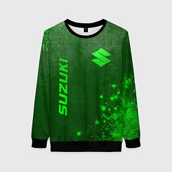 Женский свитшот Suzuki - green gradient вертикально