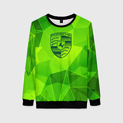 Свитшот женский Porsche green poly, цвет: 3D-черный