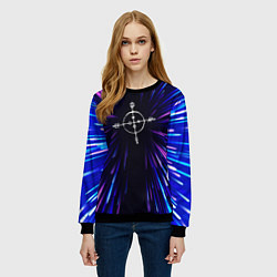 Свитшот женский Megadeth neon energy, цвет: 3D-черный — фото 2