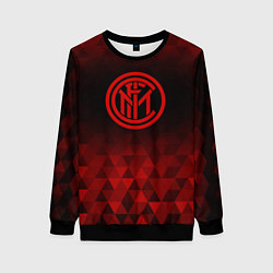 Свитшот женский Inter red poly, цвет: 3D-черный
