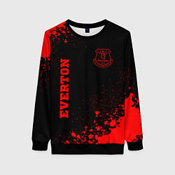 Женский свитшот Everton - red gradient вертикально