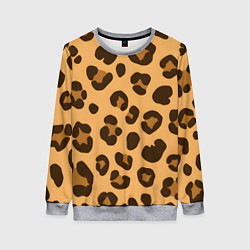 Женский свитшот Коричневые пятна леопарда