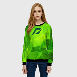 Свитшот женский Need for Speed green poly, цвет: 3D-черный — фото 2