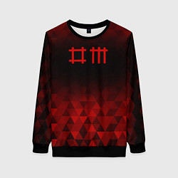 Свитшот женский Depeche Mode red poly, цвет: 3D-черный