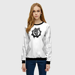 Свитшот женский Gears of War white poly, цвет: 3D-черный — фото 2