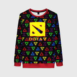 Свитшот женский Dota pattern witcher, цвет: 3D-красный