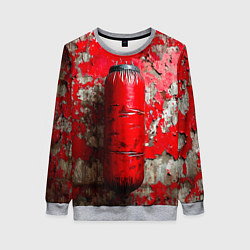 Свитшот женский Красная боксерская груша, цвет: 3D-меланж